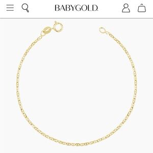 BabyGold 14k solid Gold Chain Bracelet